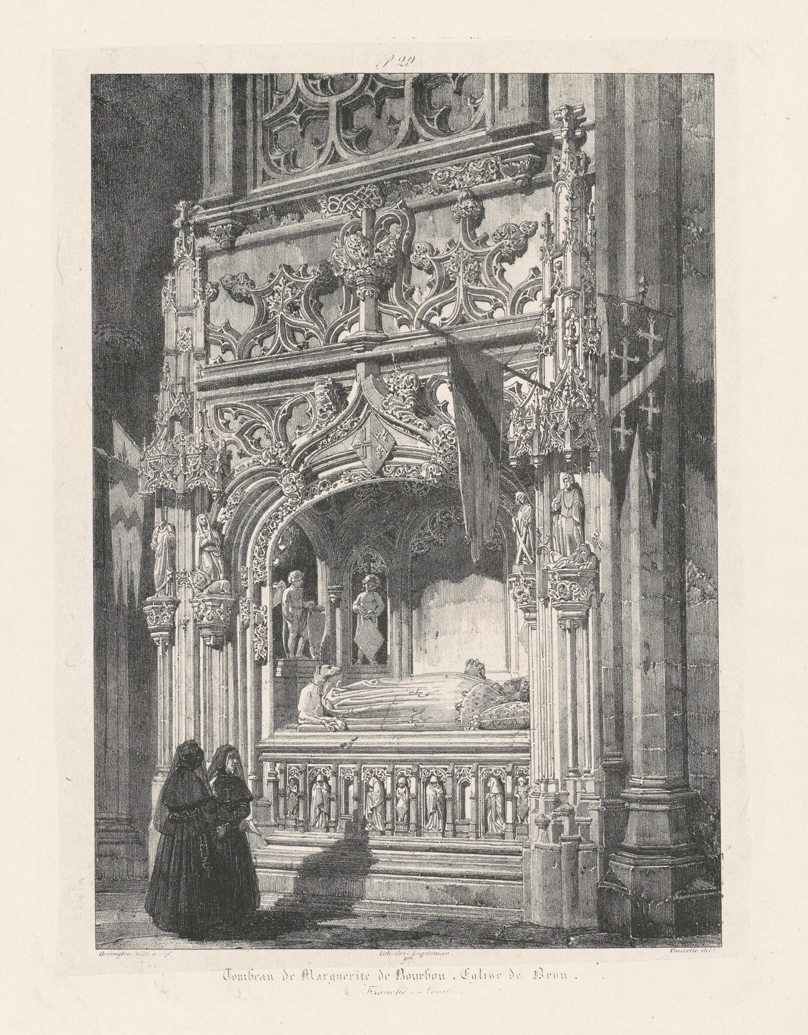 Tombeau de Marguerite de Bourbon. Église de Brou (Tomb of Marguerite de Bourbon, Church at Brou), detail