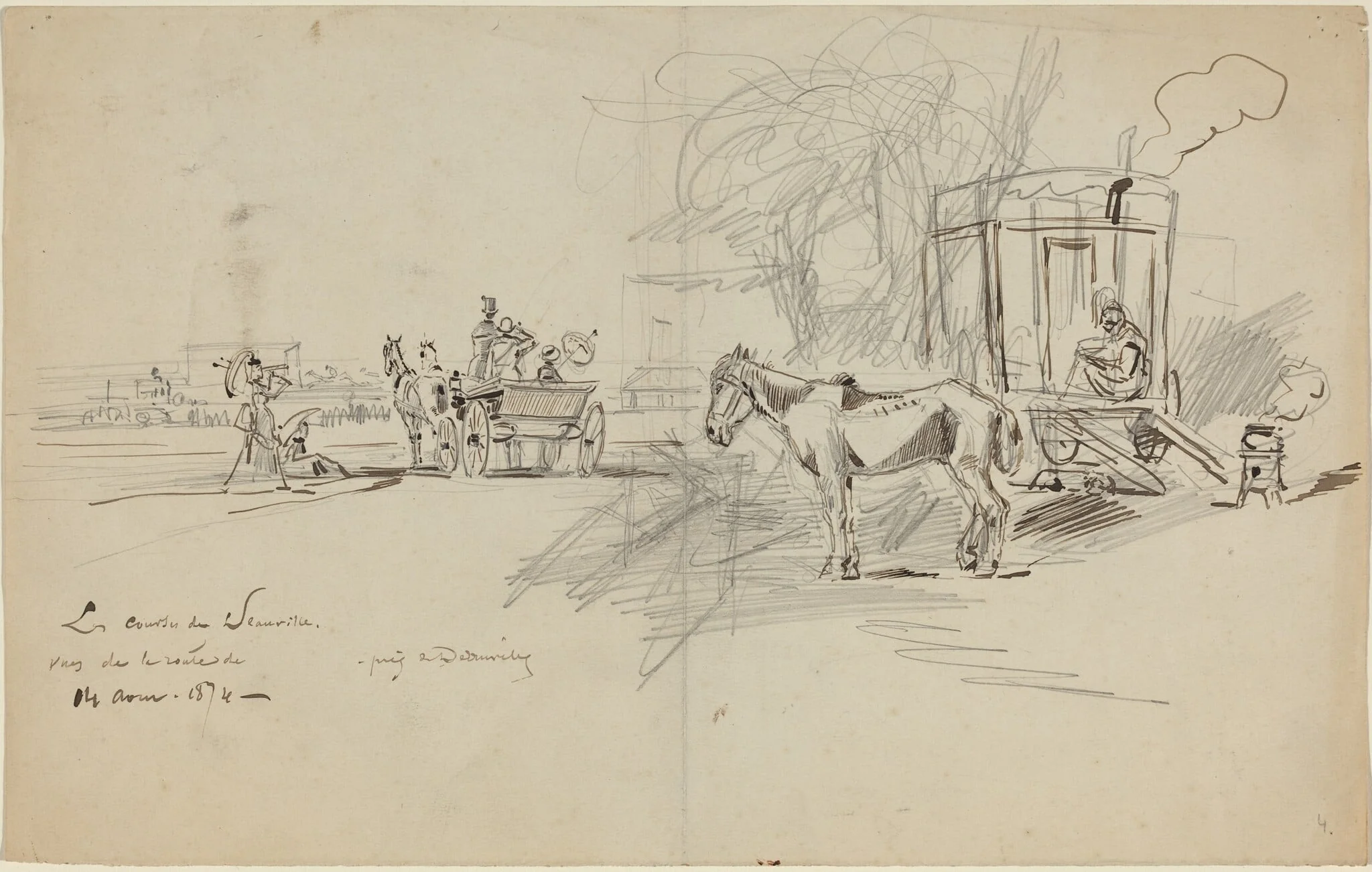 Les Courses de Deauville, detail