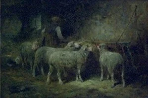 Feeding the animals, detail