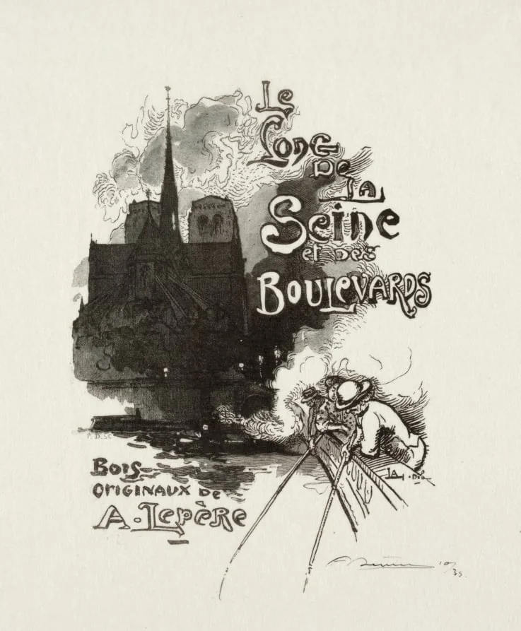 Frontispiece: Le long de la Seine et des Boulevards, detail