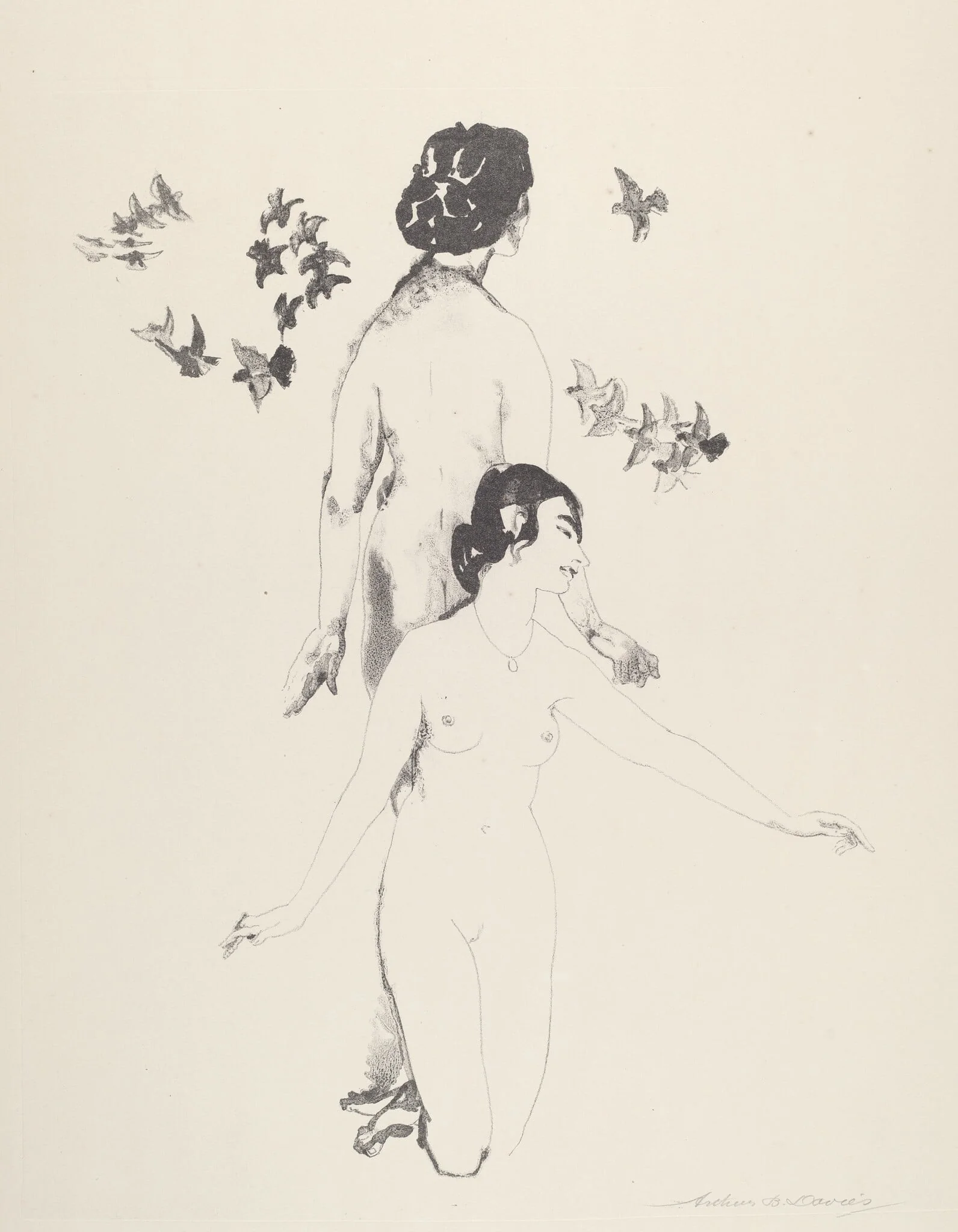 Circling Doves, detail