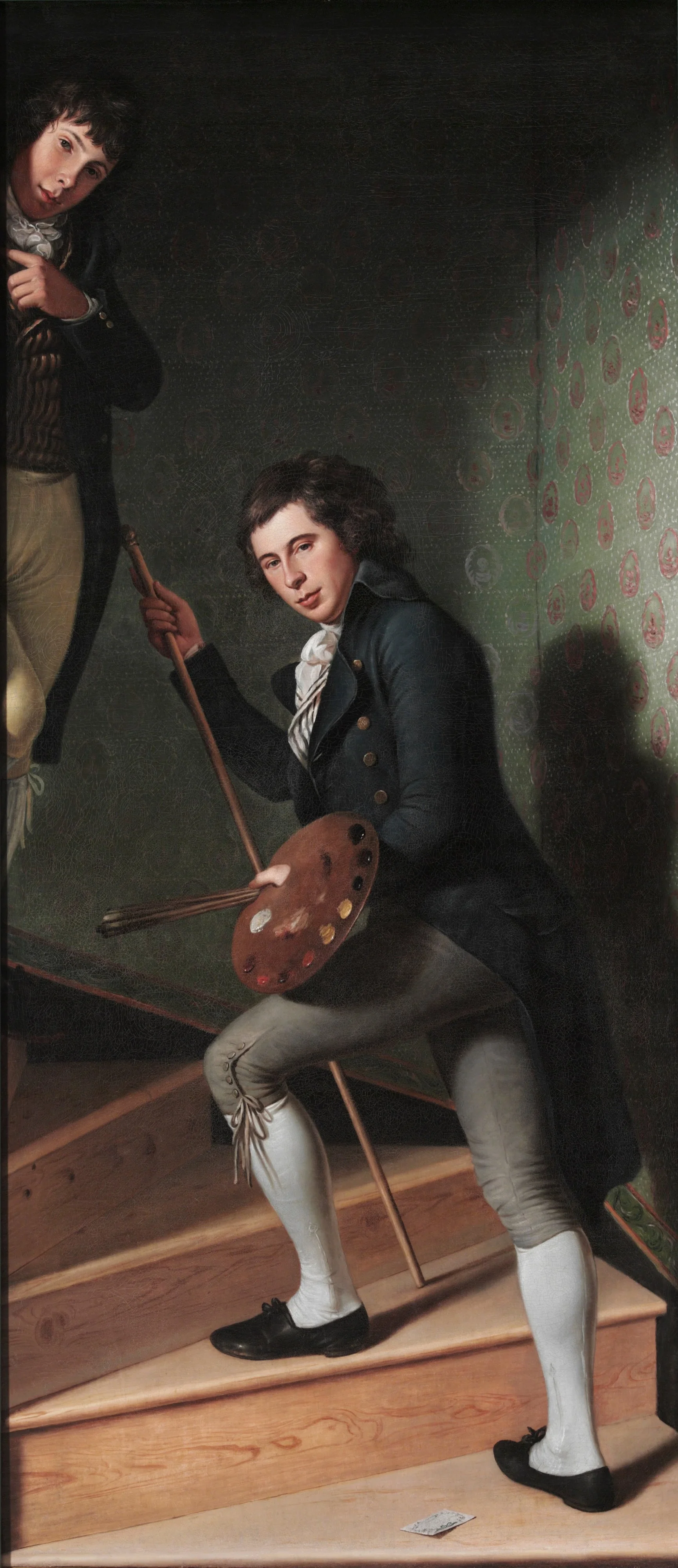 Staircase Group (Portrait of Raphaelle Peale and Titian Ramsay Peale I), detail