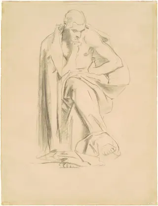 Study for "Philosophy", by John Singer Sargent, charcoal, 1924