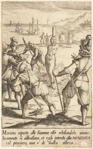 Mariotto, by Jacques Callot, ink, 1619