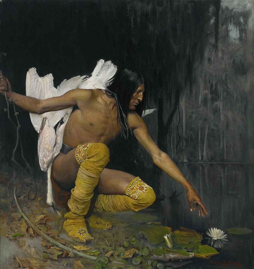 The Indian and the Lily, detail