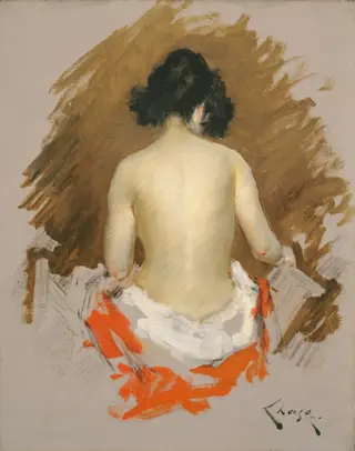 Nude, by William Merritt Chase, oil, 1901