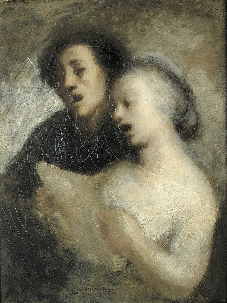 De zangers, detail