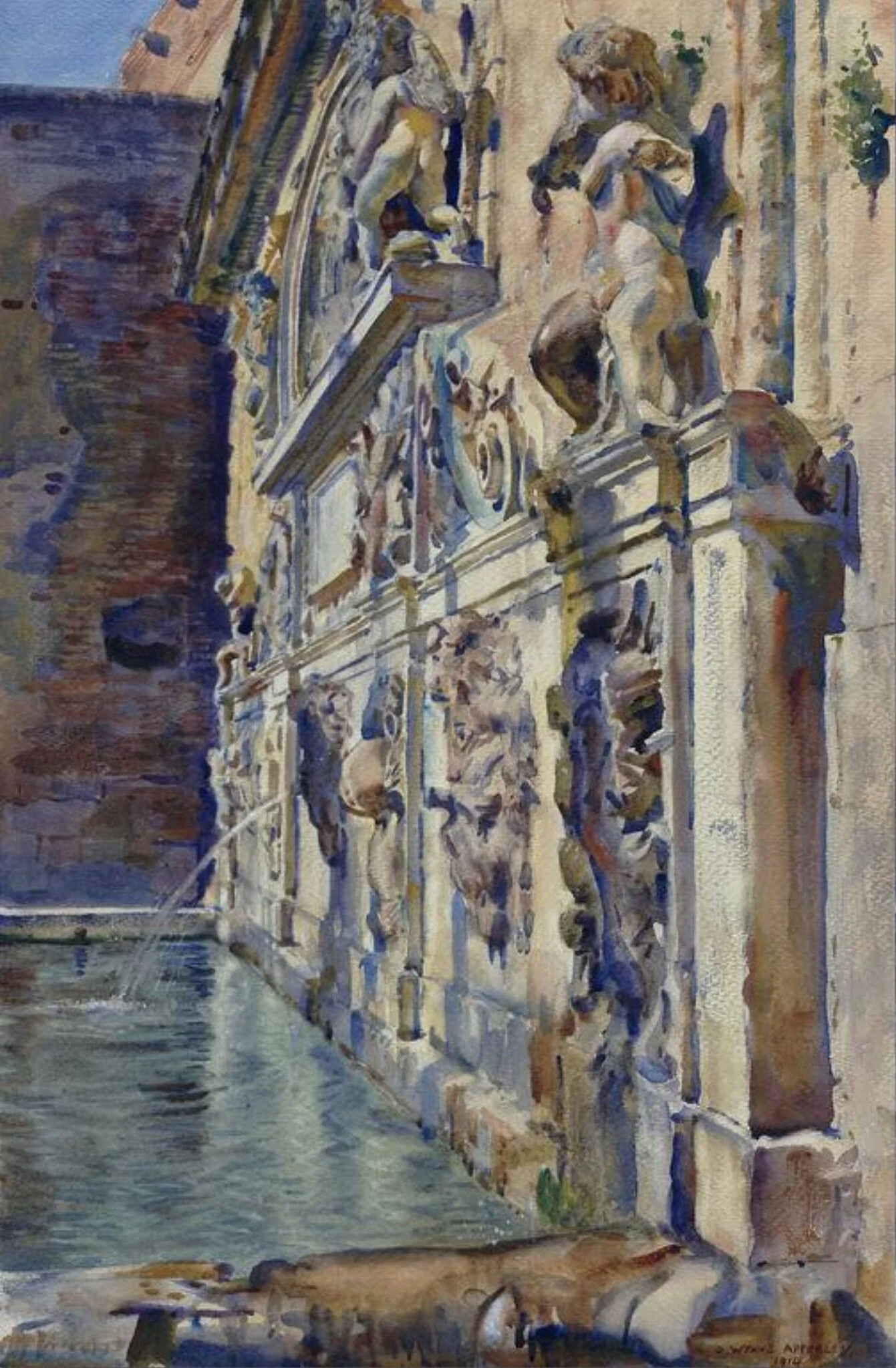 A Fountain at Granada, detail