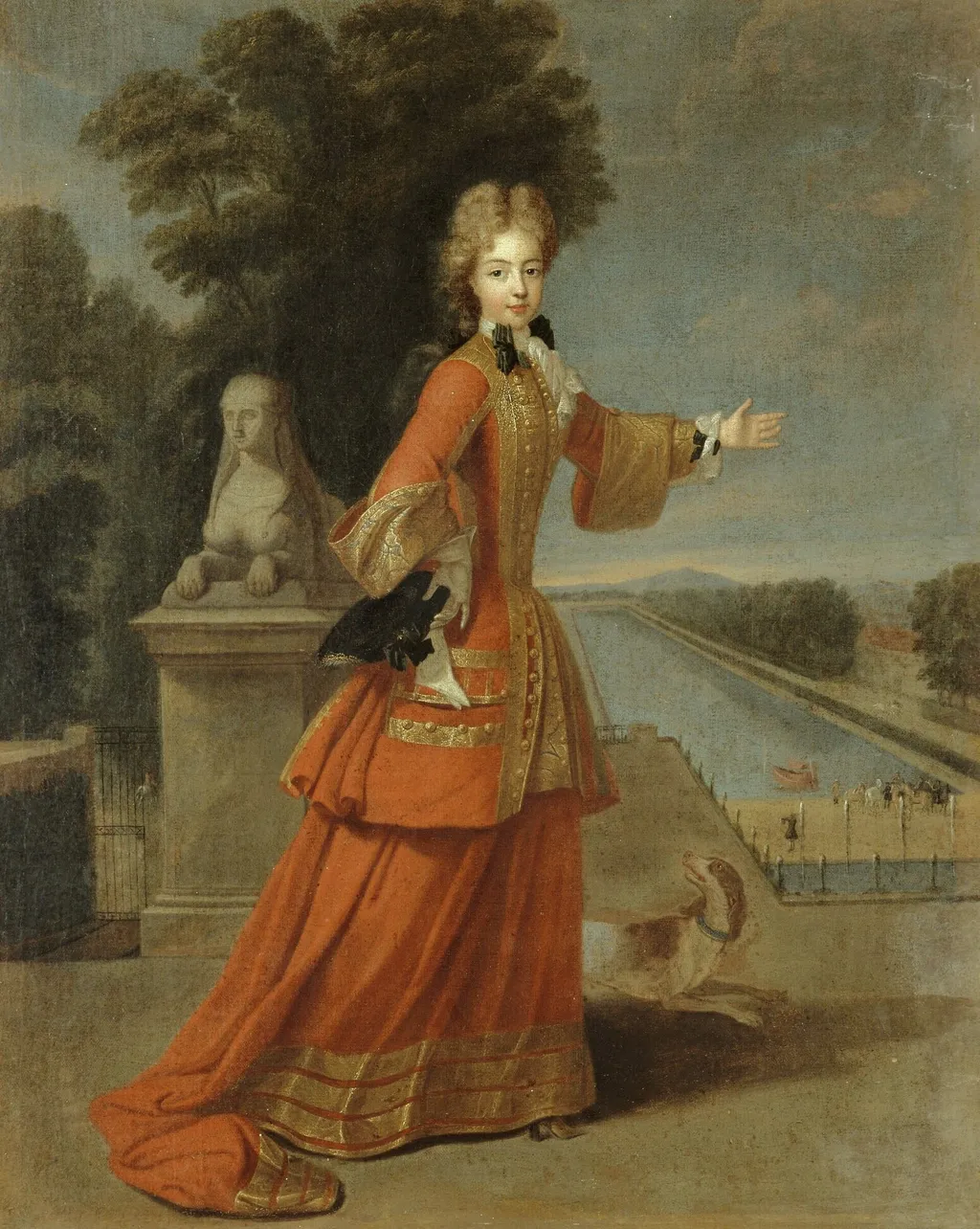 Portrait of Marie Adélaïde of Savoy, Duchess of Burgundy, by Pierre Gobert, oil, 1727
