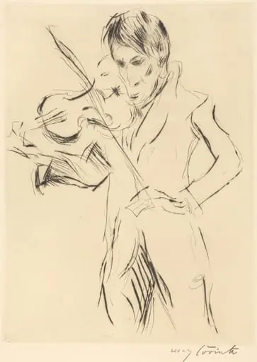 Bildnis Andreas Weissgaerber (Portrait of Andreas Weissgaerber), by Lovis Corinth, ink, 1919