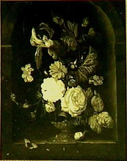 Stilleven met bloemen, detail