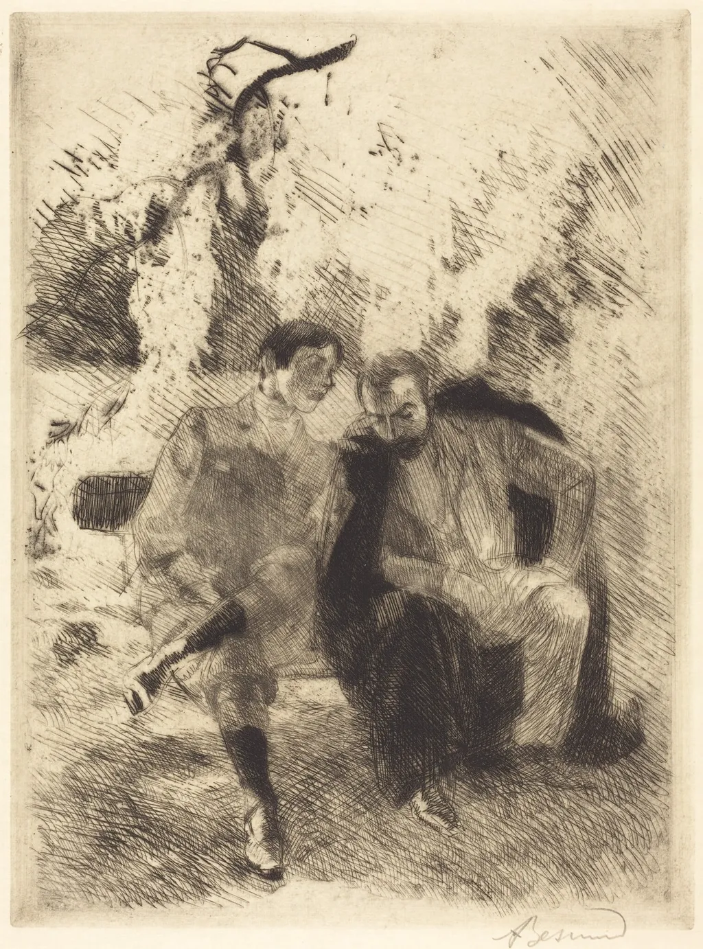 Confidences, by Paul-Albert Besnard, ink, 1900