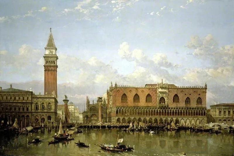 The Doge's Palace, Venice, from the Bacino di San Marco, detail