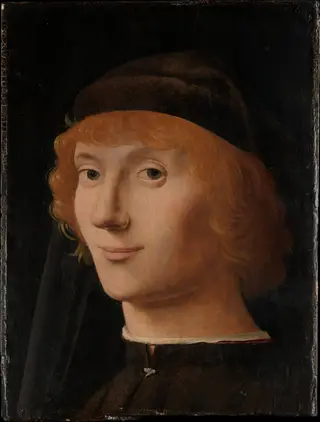Portrait of a Young Man, by Antonello da Messina, oil, 1470