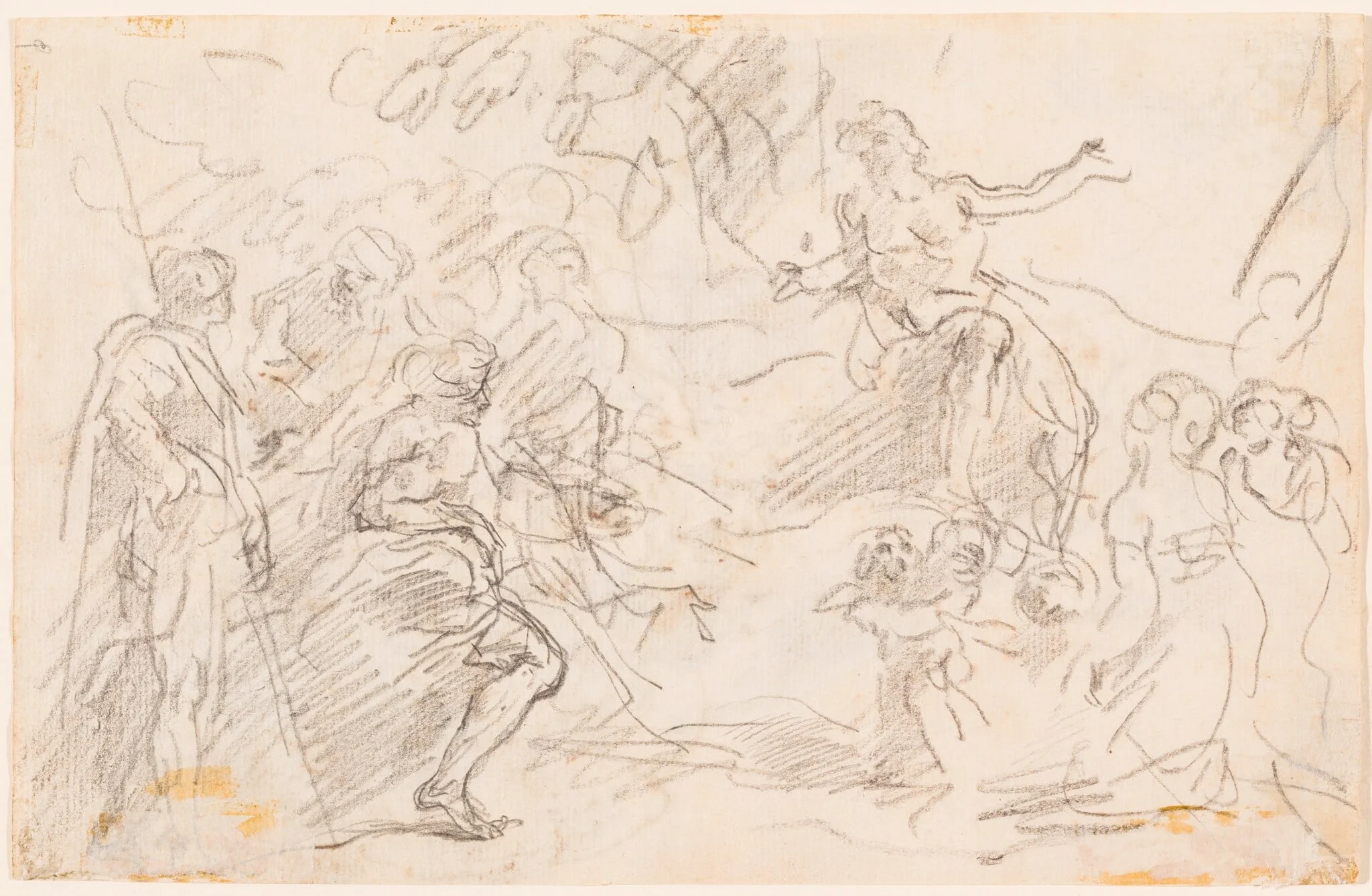 Biblical Scene [verso], detail