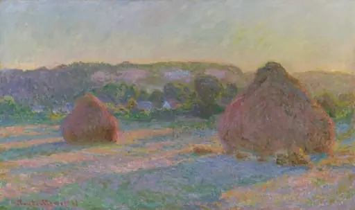 Stacks of Wheat (End of Summer), by Claude Monet, oil, 1890