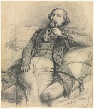Man Smoking, by Ernest Meissonier, 1804