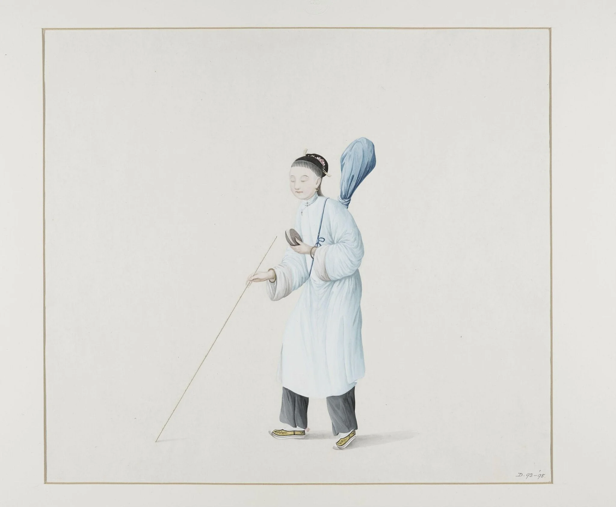 A Blind Female Singer, detail