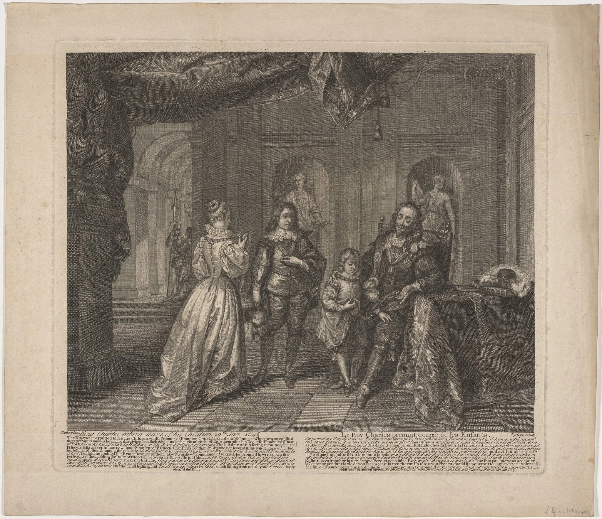 King Charles Taking Leave of His Children, detail