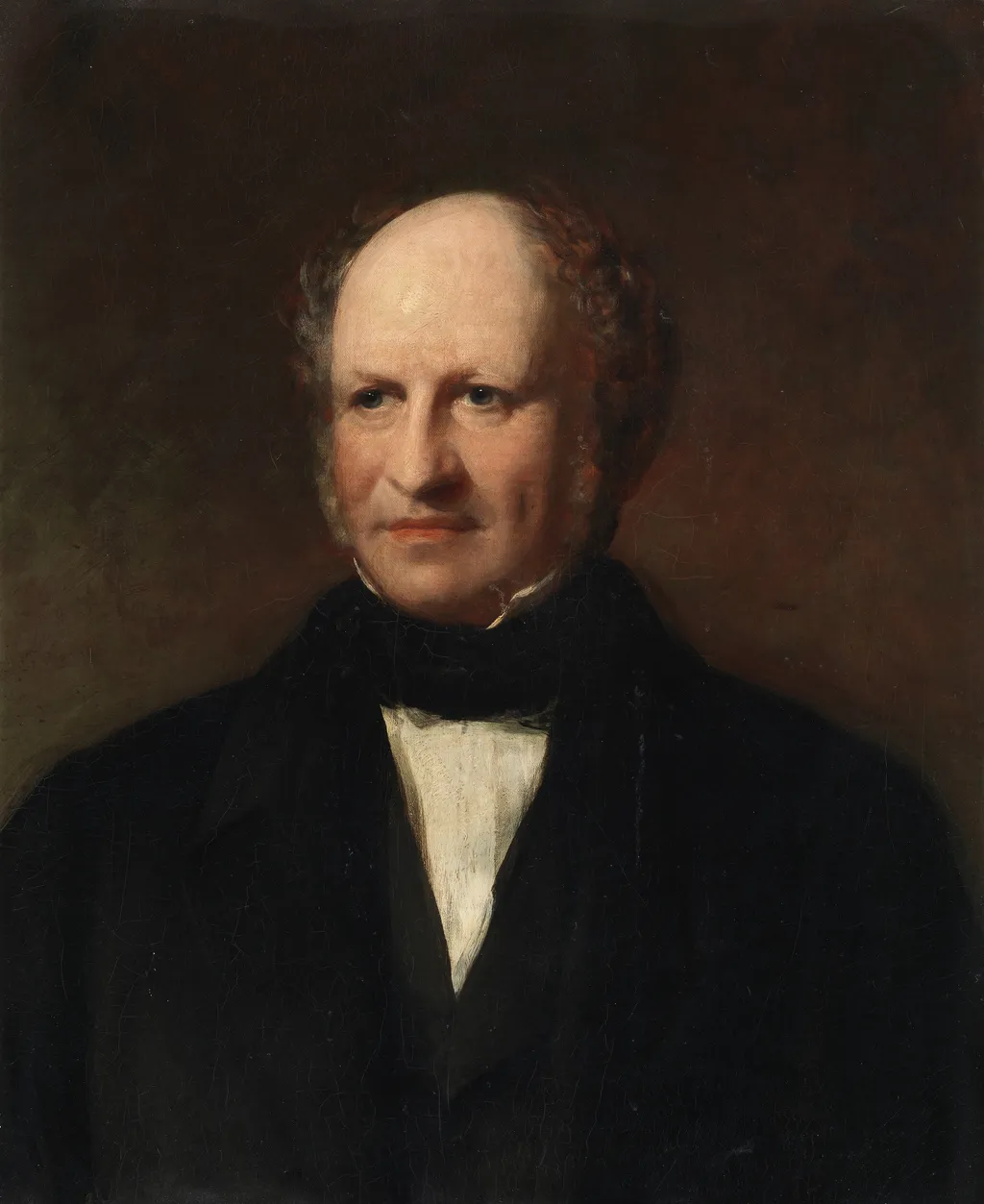 Portrait of William Dargan (1799-1867), fragment of picture, by Stephen Catterson Smith the younger, oil, 1862