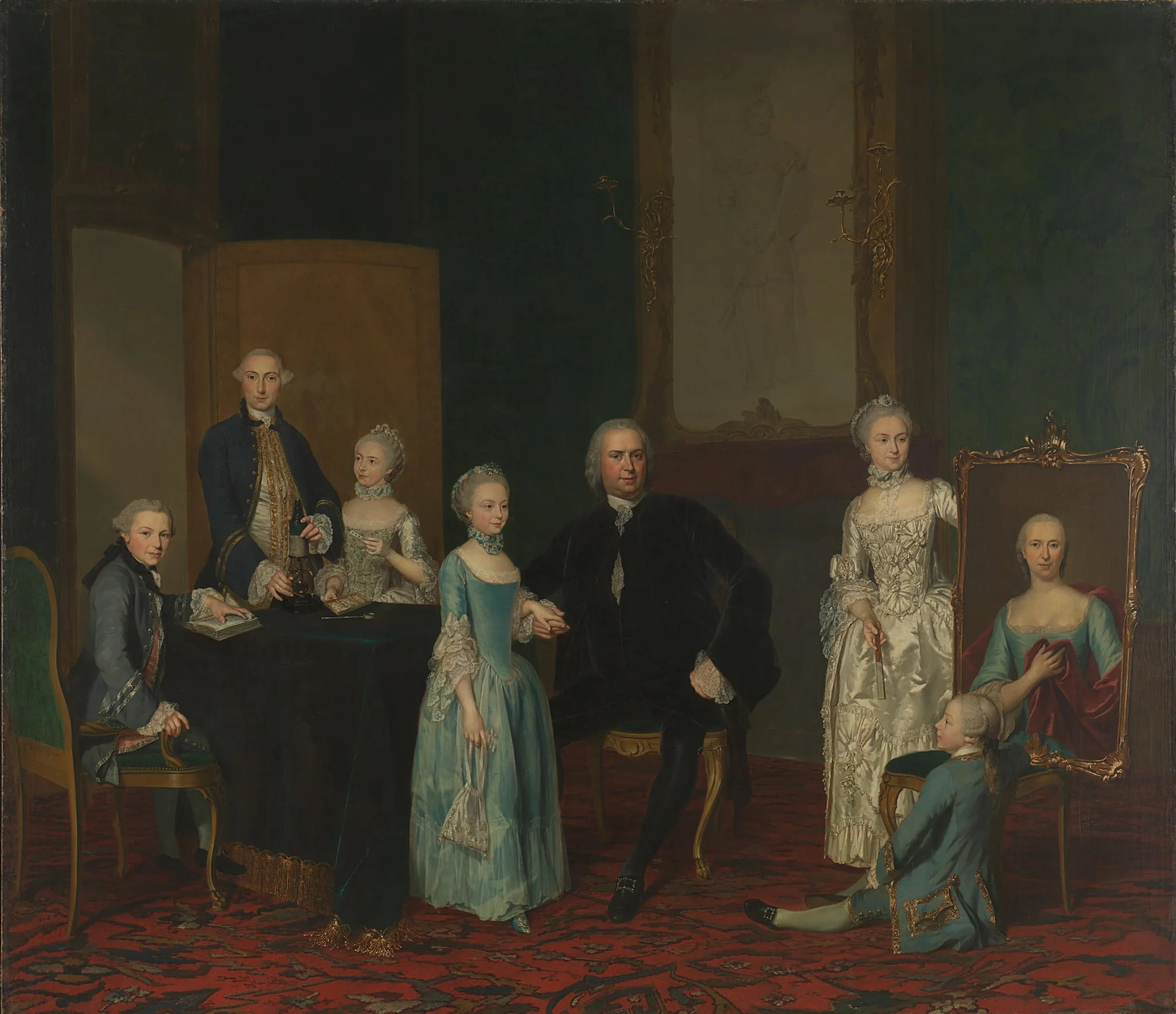 Portrait of Pieter Cornelis Hasselaer, Adviser to the Dutch East India Company and Burgomaster of Amsterdam, with his Family, detail