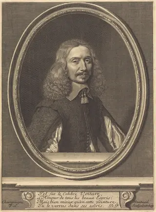 Vincent Voiture, by Robert Nanteuil, ink, 1649