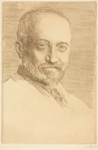 C.J. Knowles, 2nd plate, by Alphonse Legros, ink, 1874