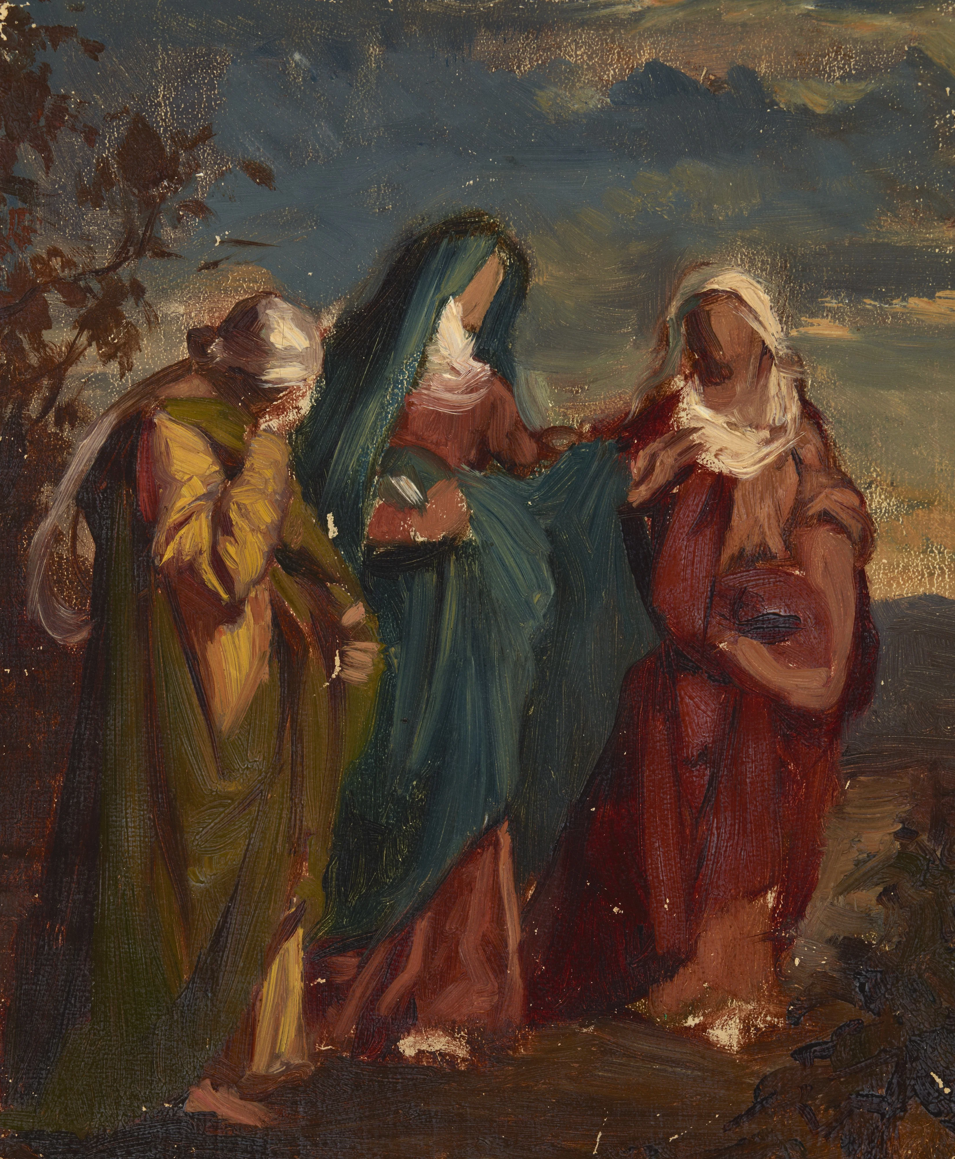 Sketch to the Painting "Three Marys Walking to Christ's Tomb", detail