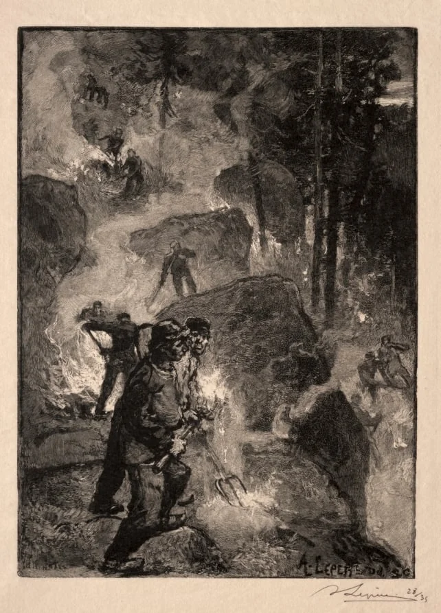 Brûleurs de Fougères, detail