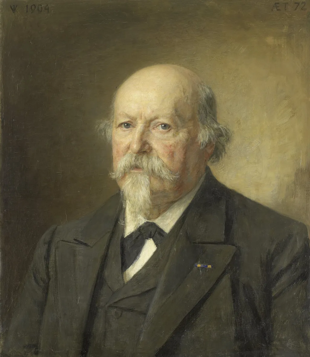 Portrait of Johan Philip van der Kellen (1831-1906). Director of the Rijksprentenkabinet (1876-96), by Jan Veth, oil, 1904