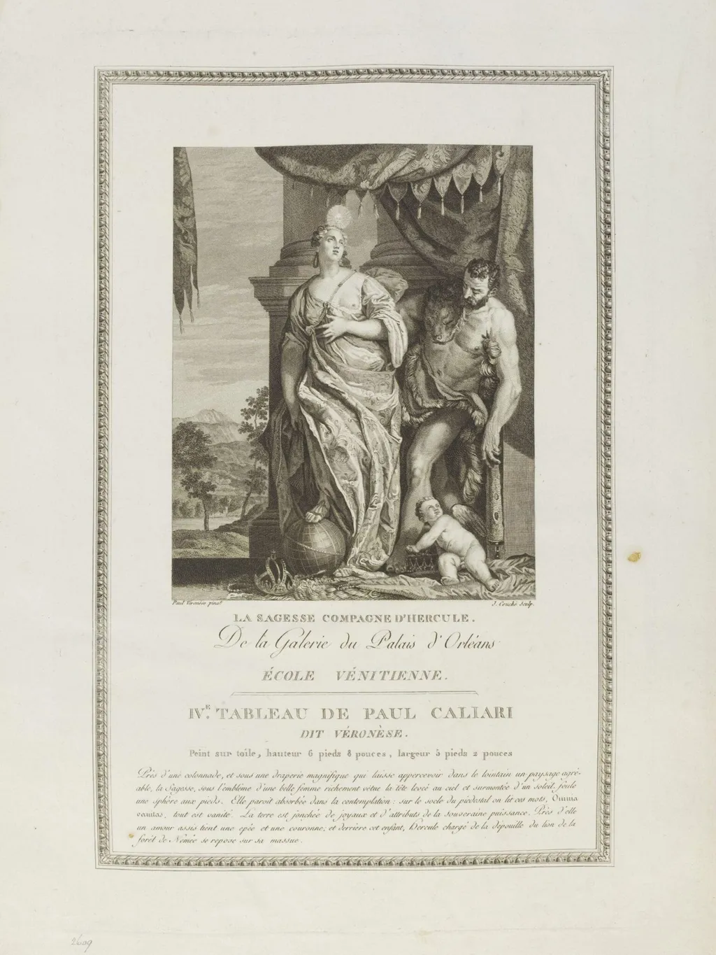 La Sagesse Compagne d'Hercule, by Jacques Couché