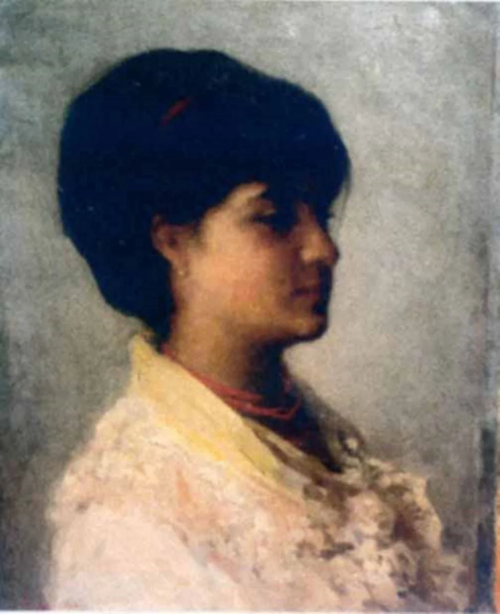 Profil de fată (Cap de fată), detail