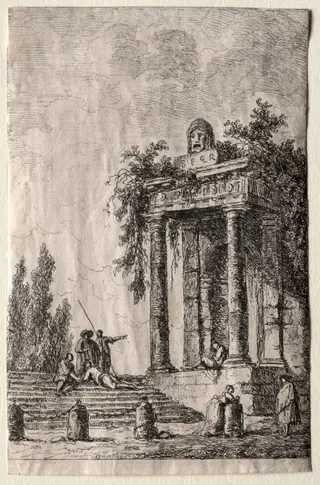Les Soirées de Rome:  The Stairs, by Hubert Robert, 1763