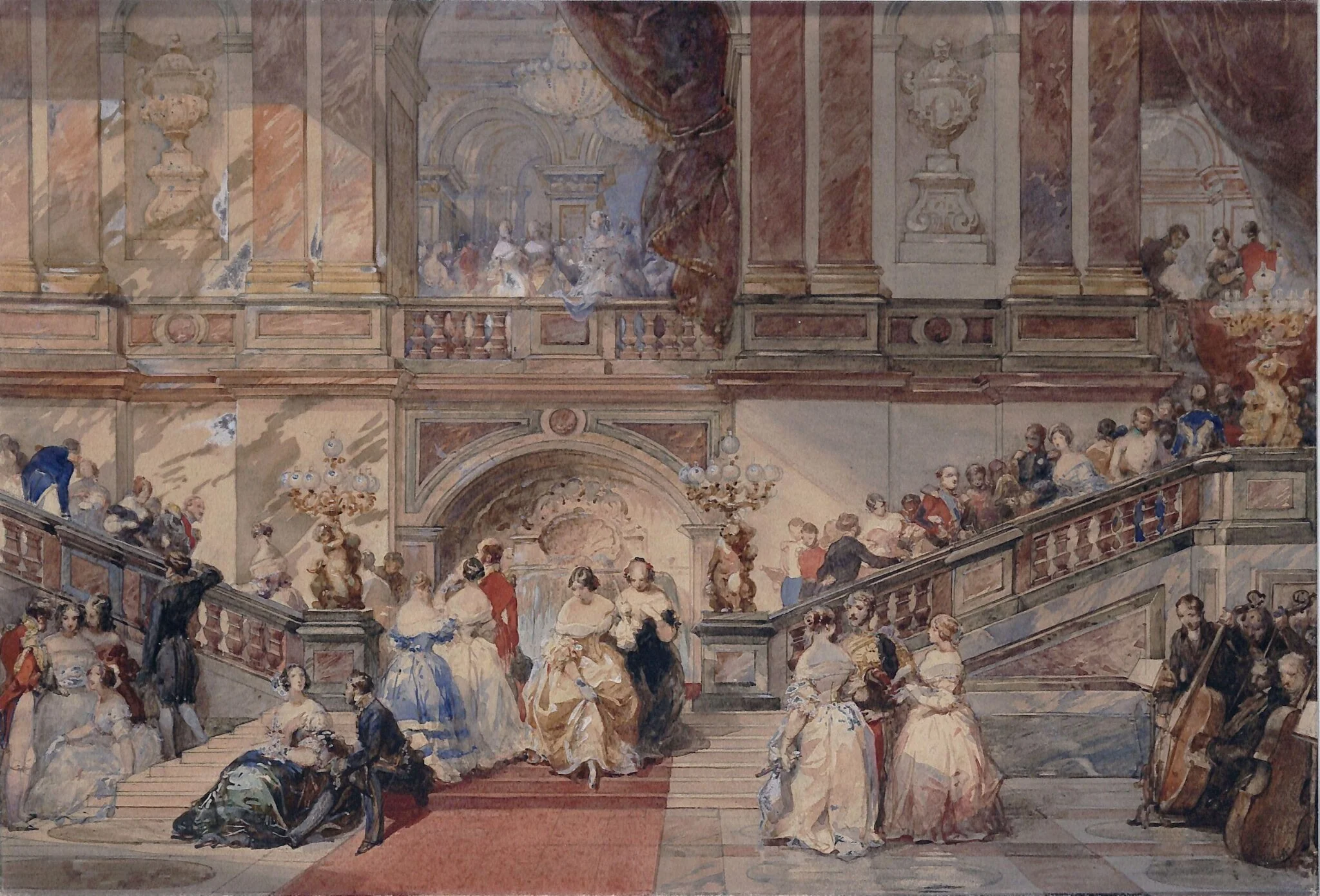 Ball at the Hotel de Ville, Paris, detail