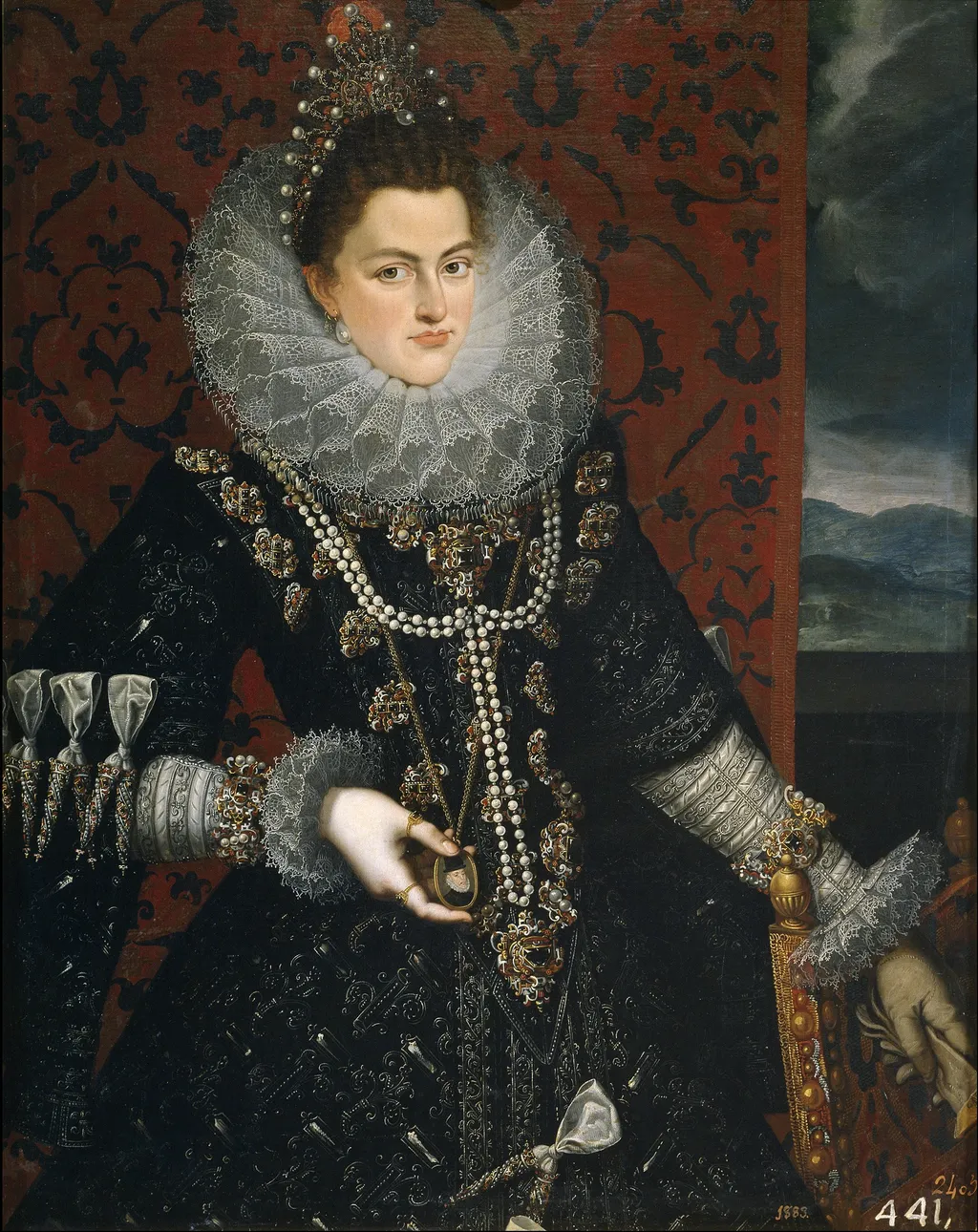 The Infanta Isabel Clara Eugenia, by Juan Pantoja de la Cruz, oil, 1600