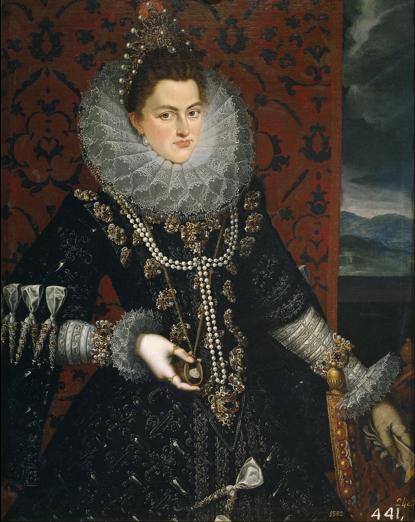 The Infanta Isabel Clara Eugenia, detail