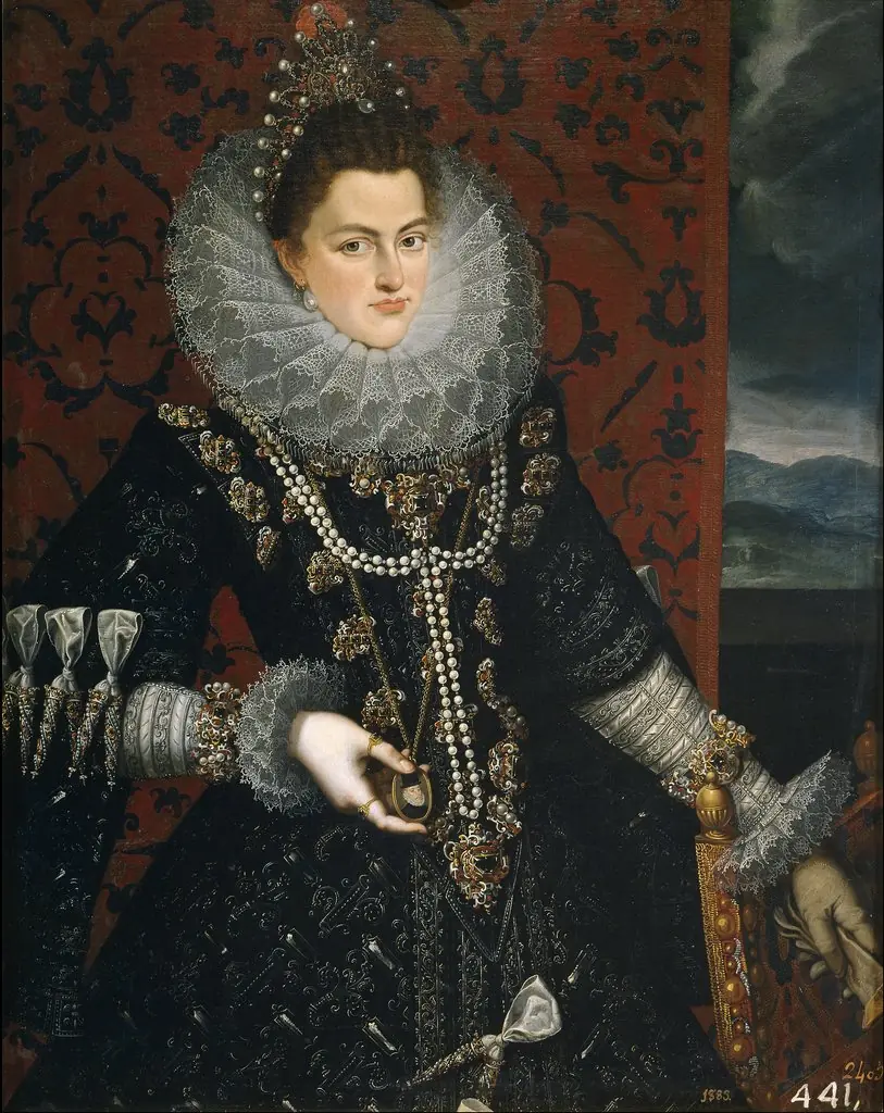 The Infanta Isabel Clara Eugenia, by Juan Pantoja de la Cruz, oil, 1600