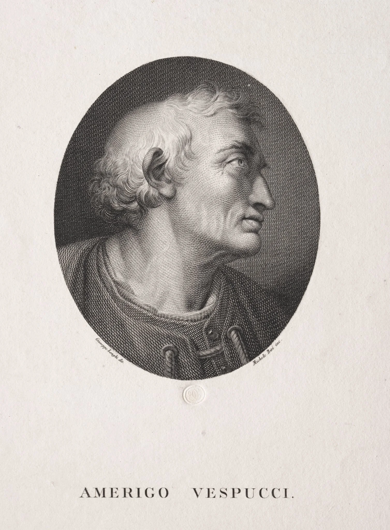 Portrait of Amerigo Vespucci, detail