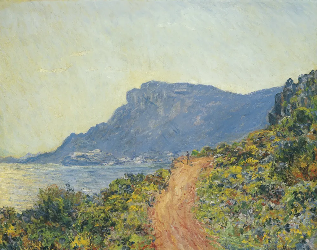 La Corniche near Monaco, by Claude Monet, oil, 1892