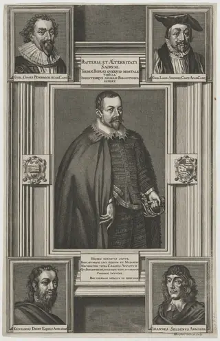 Thomas Bodley, by Michael Burghers, ink, 1682