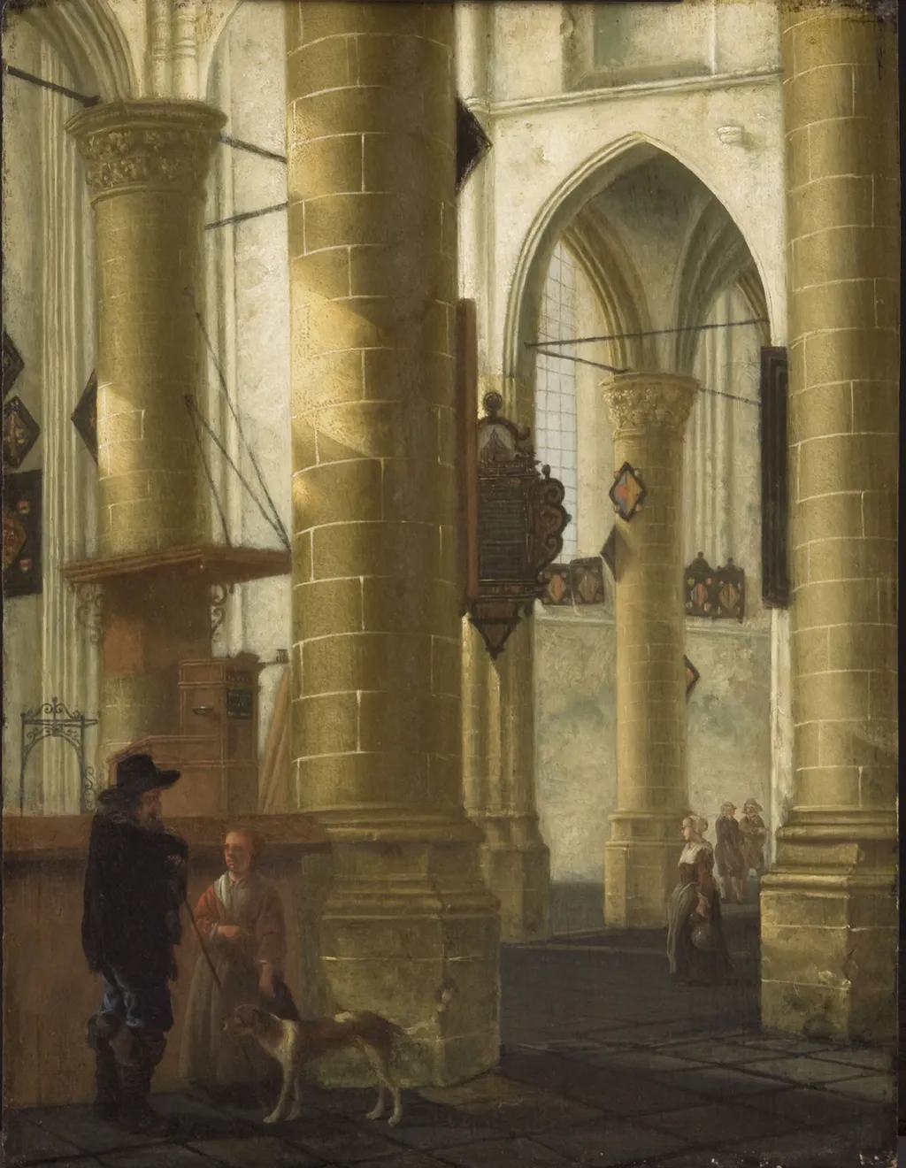 Interior of the Groote Kerk, Dordrecht, by Aelbert Cuyp, oil, 1660