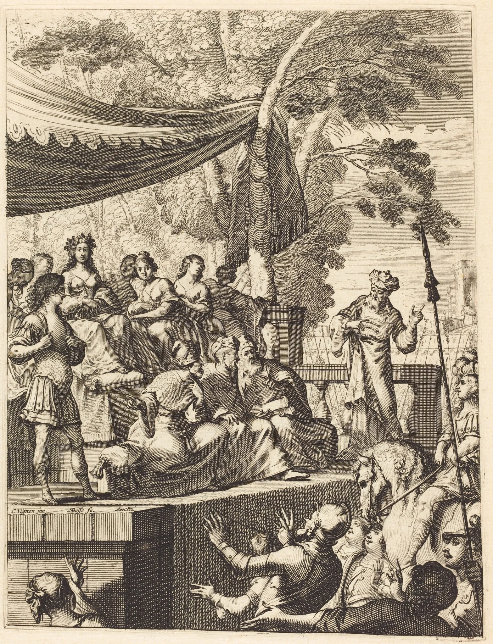 Illustration to Jean Desmarets' "L'Ariane", detail