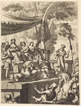 Illustration to Jean Desmarets' "L'Ariane", by Abraham Bosse, ink, 1639