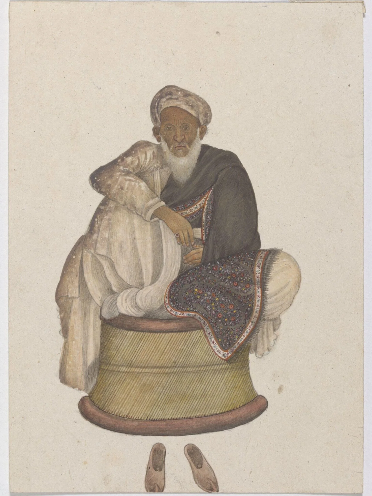 Portrait of Sayyid Mirza Azim Beg, detail