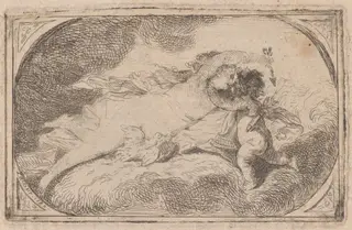 Venus and Cupid, by Pierre Lacour the Elder, ink, 1780
