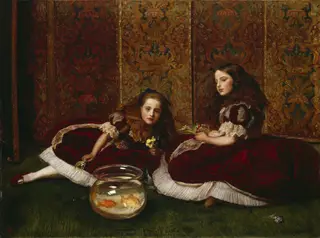 Leisure Hours, by John Everett Millais, oil, 1864