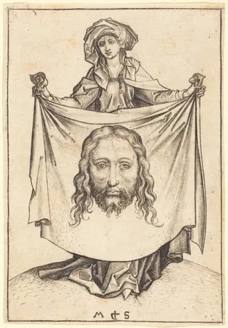 Saint Veronica, by Martin Schongauer, ink, 1480