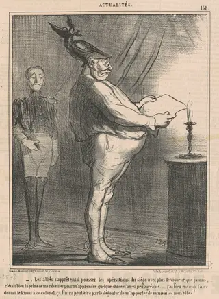 Les alliés s'appretent a pousser les opérations ..., by Honoré Daumier, ink, 1855
