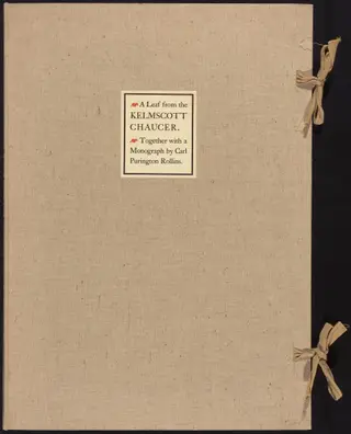 A Leaf from the Kelmscott Chaucer, by William Morris, 1896