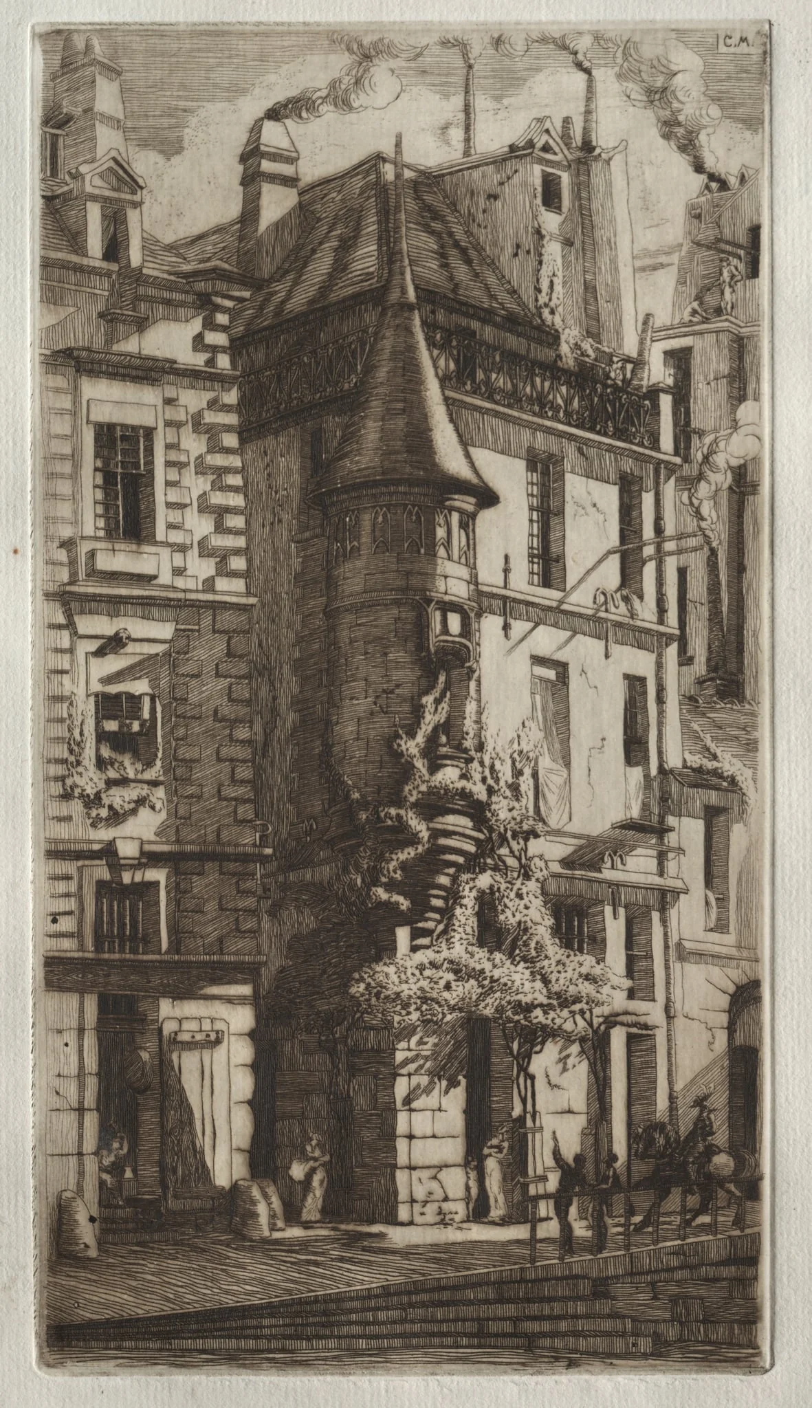 Tourelle de la rue de la Tixéranderie, detail
